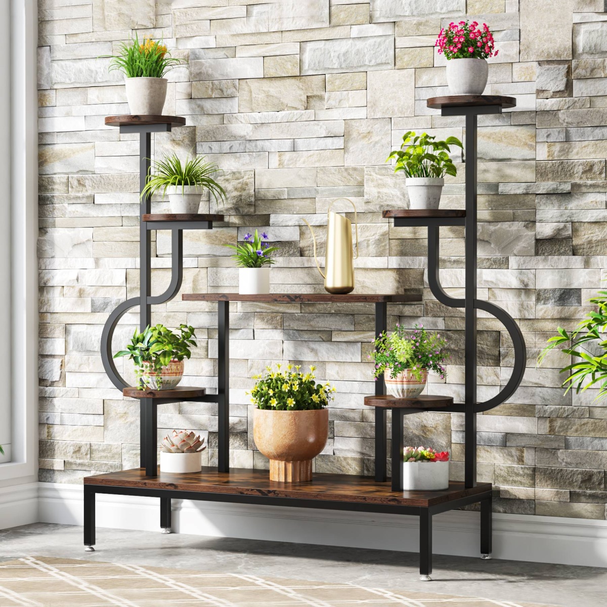 Plant Stand, 8-tier Potted Ladder Holder Flower Rack Shelves - Image 5
