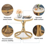 End Table, Modern Side Tables with White Faux Marble Top - Image 8