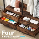 Freestanding Closet Organizer, Garment Rack with Drawers & Shelves - Image 8