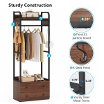 Freestanding Closet Organizer, Coat Rack with Drawers and Shelves - Image 6
