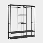 Freestanding Closet Organizer, Double Rod Clothes Rack - Image 10