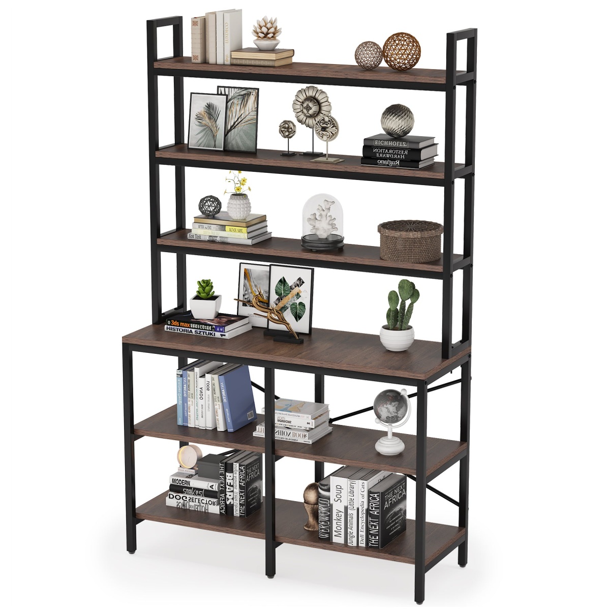 Bookshelf, 6-Tier Standing Etagere Bookcase Storage Rack - Image 1