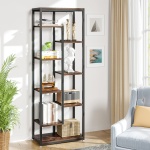 Bookshelf, 70.8? Etagere Bookcase Storage Display Shelf Unit - Image 2