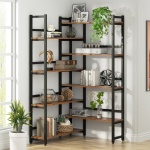 Corner Bookshelf, 8-Tier Industrial 70.8? Bookcase - Image 4