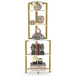 Corner Shelf, 60 Inch Corner Bookshelf Ladder Shelf Plant Stand - Image 10