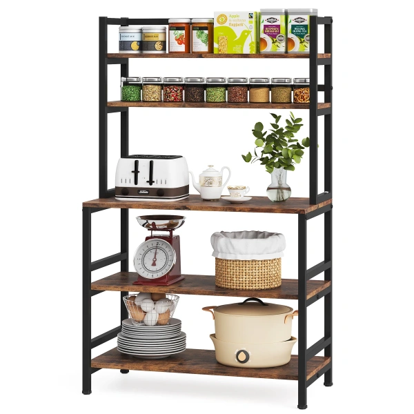 Kitchen Baker?s Rack, 5-Tier Freestanding Kitchen Utility Storage Shelf