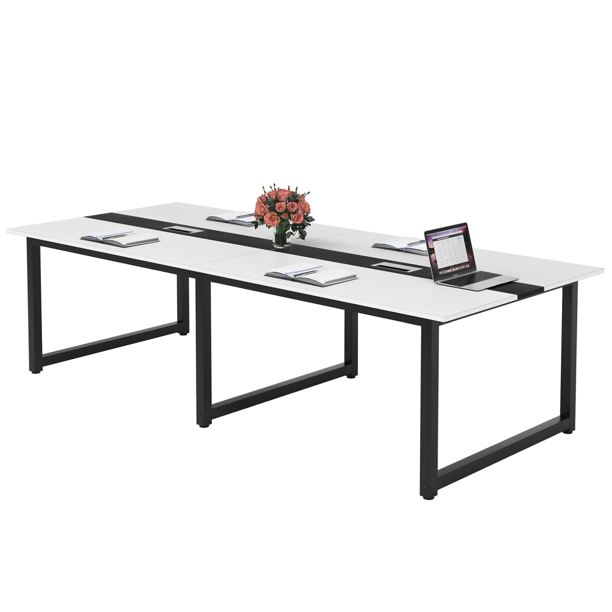 Conference Table, 8FT Rectangle Meeting Table Seminar Table - Image 1