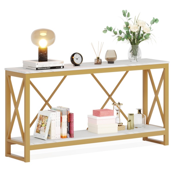 Console Table, 70.9? Entry Sofa Table with Open Storage Shelf