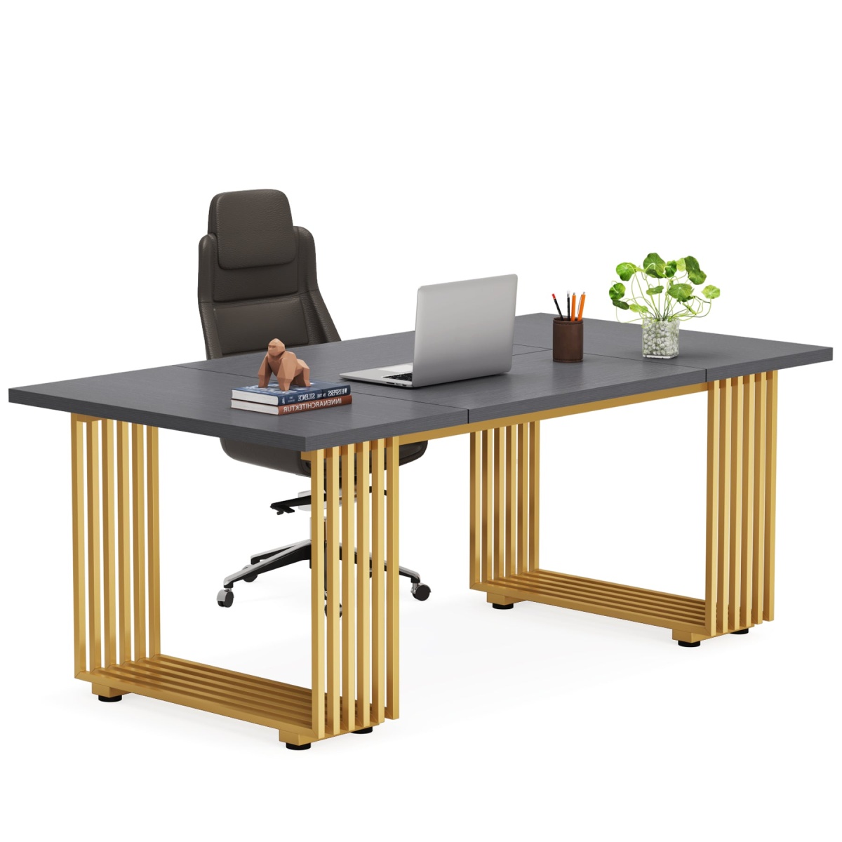 Executive Desk, 70.9? Modern Office Computer Desk Conference Table - Image 8
