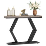 Console Table, 42? Modern Faux Marble Entryway Sofa Table - Image 7