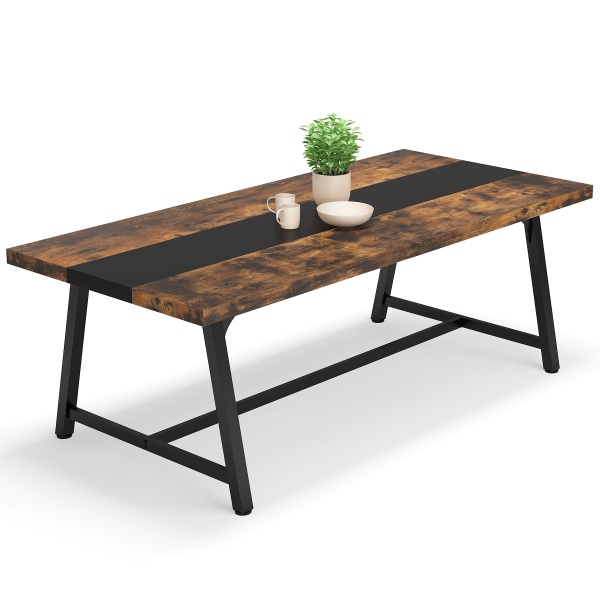 Dining Table for 8 People, 70.87? Rectangular Wood Kitchen Table