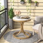 End Table, Modern Side Tables with White Faux Marble Top - Image 5