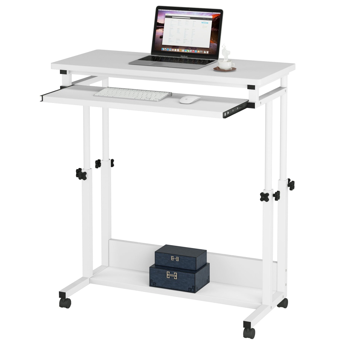 Height Adjustable Desk, Rolling Standing Desk Portable Desk - Image 7