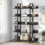 5-Tier Bookshelf, Industrial 5-Shelf Etagere Bookcase - Image 10