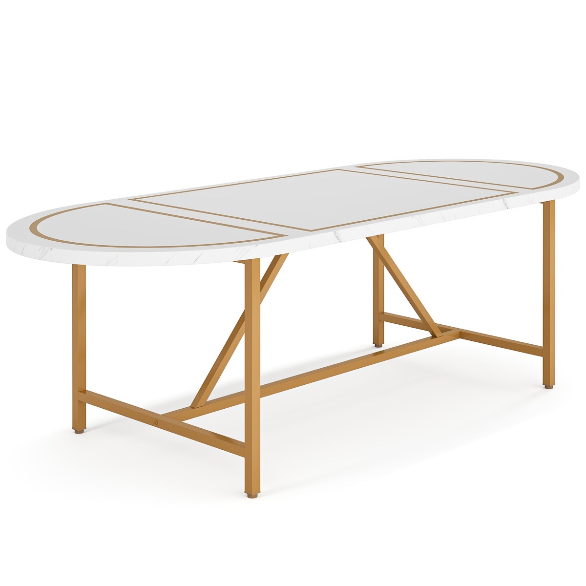Executive Desk, 70.8? Modern Conference Table Computer Desk - Image 2