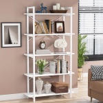 Bookshelf, 5 Tier Bookcase Display Shelf Unit - Image 9
