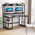 Computer Desk, 55? Hutch Desk Writing Table with Monitor Stand - Image 12