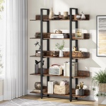 5-Tier Bookshelf, Industrial 5-Shelf Etagere Bookcase - Image 4