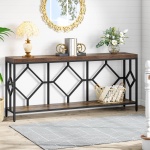 Console Table, 71? Extra Long Sofa Table with Open Storage Shelf - Image 2