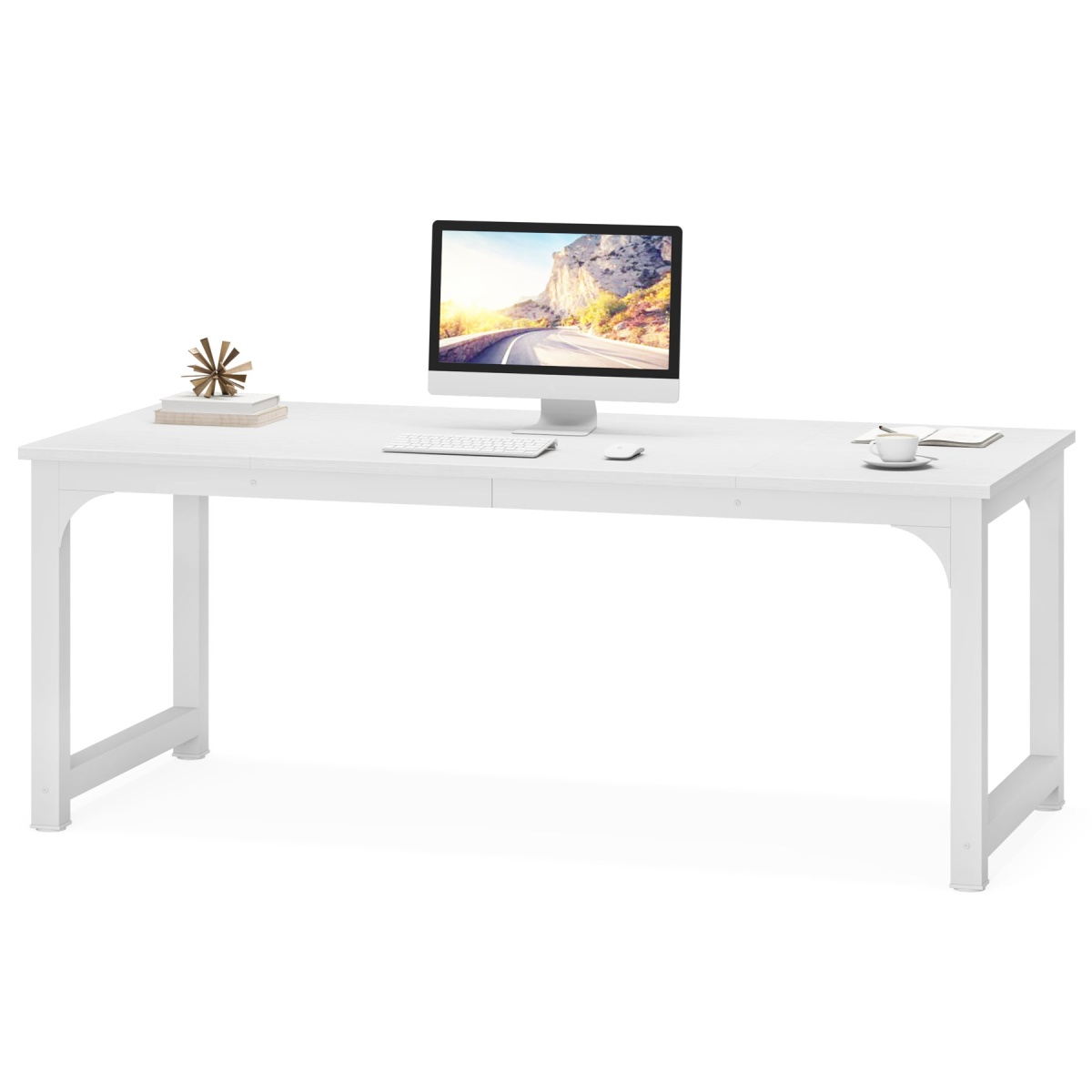 Conference Table, Rectangular Meeting Seminar Table Boardroom Desk - Image 16