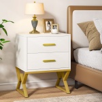 Nightstand, Modern Bedside Sofa Table with 2 Storage Drawers - Image 4