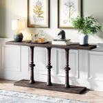 Console Table, Farmhouse 63? Sofa Table with Solid Wood Legs - Image 4
