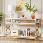 Console Table, 55? Sofa Table with 3-Tier Storage Shelves - Image 9