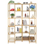 Corner Bookshelf, 70.5? L-Shaped 6-Shelf Etagere Bookcase - Image 8