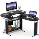 Rotating Desk, Modern L-Shaped Computer Desk, Corner Study Desk - Image 2