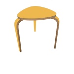 triangular shaped Yellow Coffee Table for Living Room Wooden chair Home Furniture for Bedroom Kitchen Office - Image 4