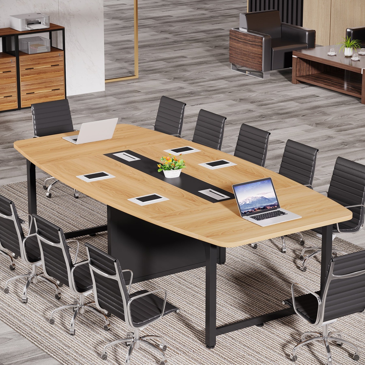 8FT Conference Table, 94.5L x 47.2W inch Large Meeting Table - Image 4