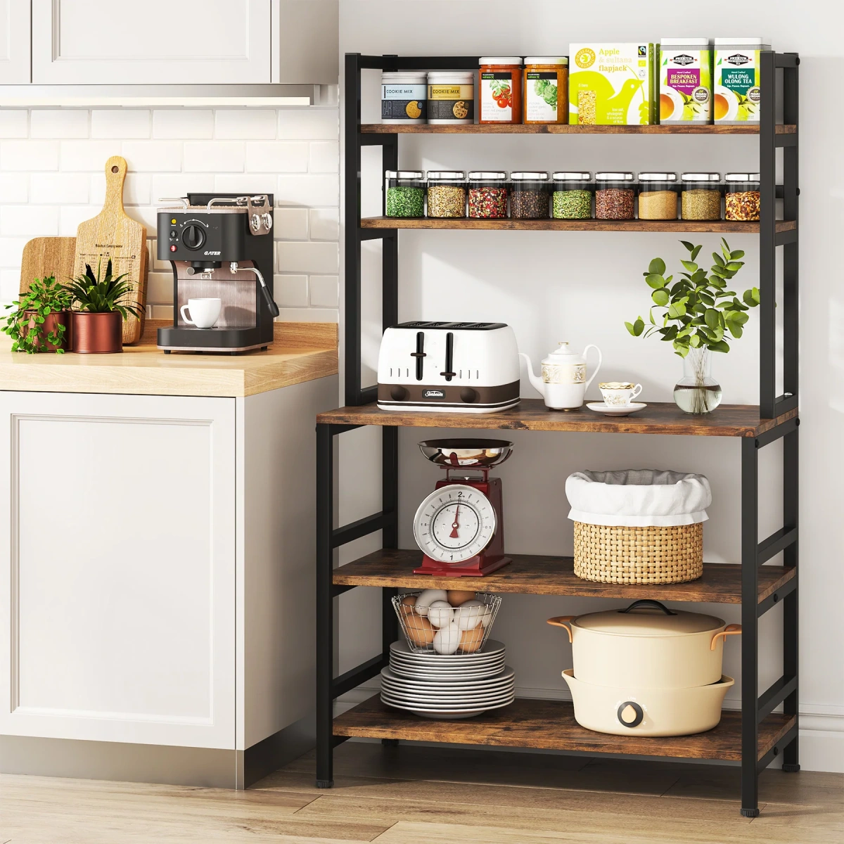 Kitchen Baker?s Rack, 5-Tier Freestanding Kitchen Utility Storage Shelf - Image 3