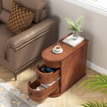 End Table, Sofa Bedside Narrow Accent Tables with 2 Drawers - Image 4