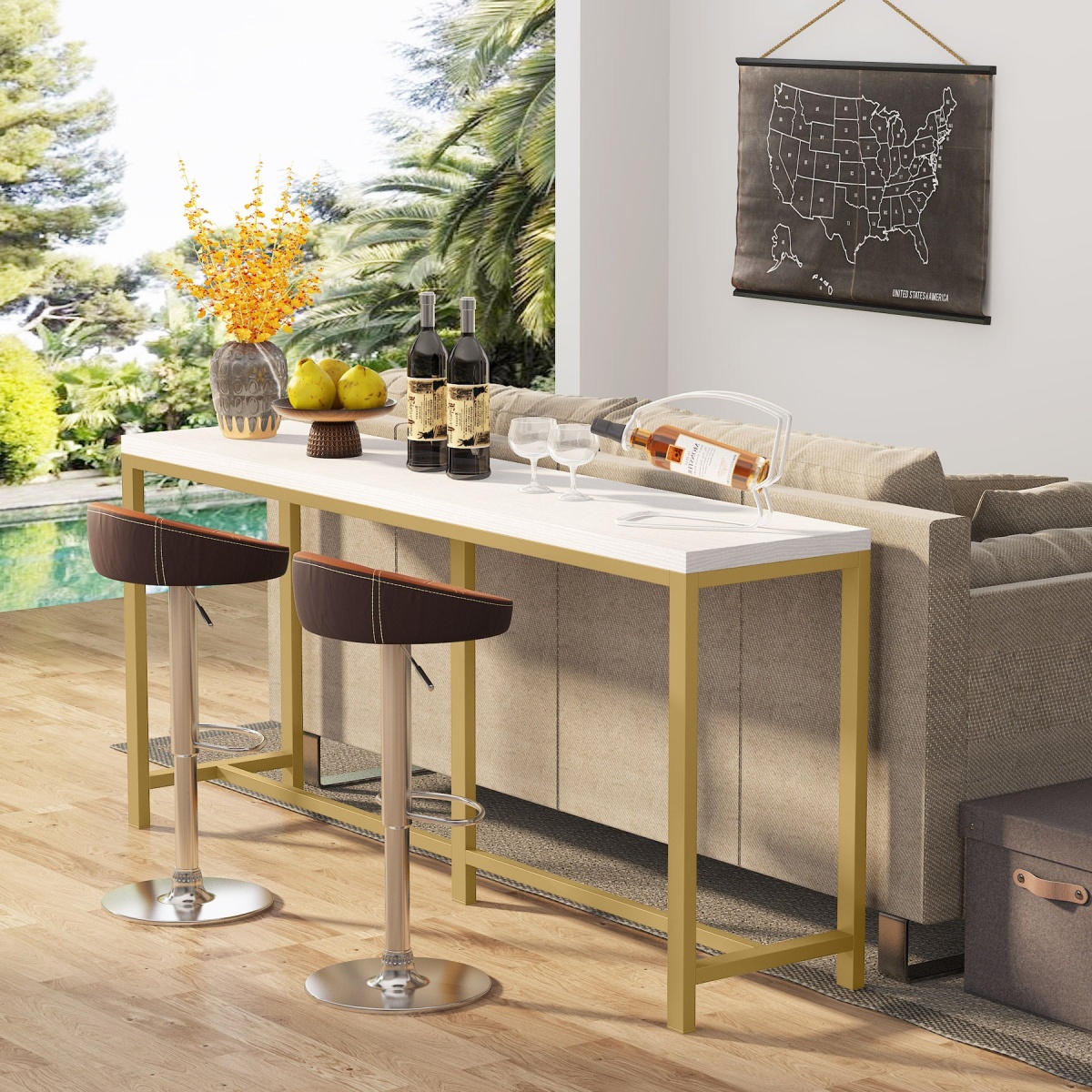 Console Table, 70.9 inch Narrow Long Entryway Table Sofa Table - Image 5