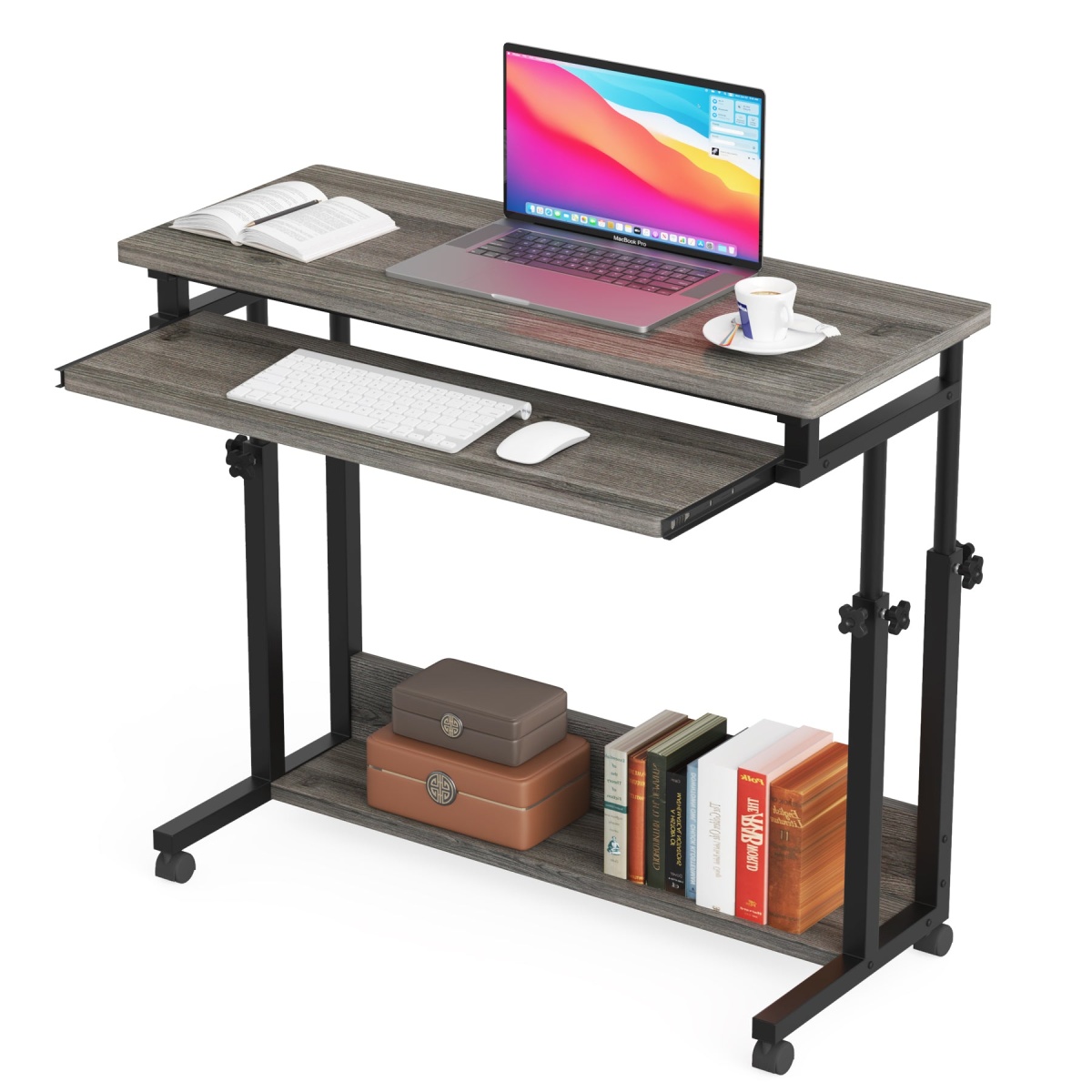 Height Adjustable Desk, Rolling Standing Desk Portable Desk - Image 12