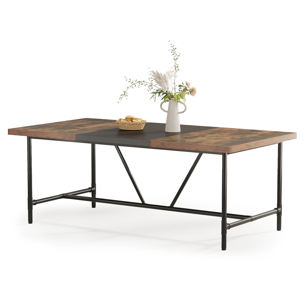 Dining Table, Industrial Breakfast Dinner Table for 6-8 people - Image 1