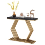 Console Table, 42? Modern Faux Marble Entryway Sofa Table - Image 5