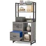 File Cabinet, 2 Drawer Vertical Filling Cabinet with Bookshelf - Image 10