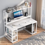 Computer Desk, 55? Hutch Desk Writing Table with Monitor Stand - Image 5