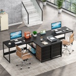 L-Shaped Desk, 59? Reversible Corner Desk with Drawers & Shelves - Image 5