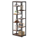 Bookshelf, 70.8? Etagere Bookcase Storage Display Shelf Unit