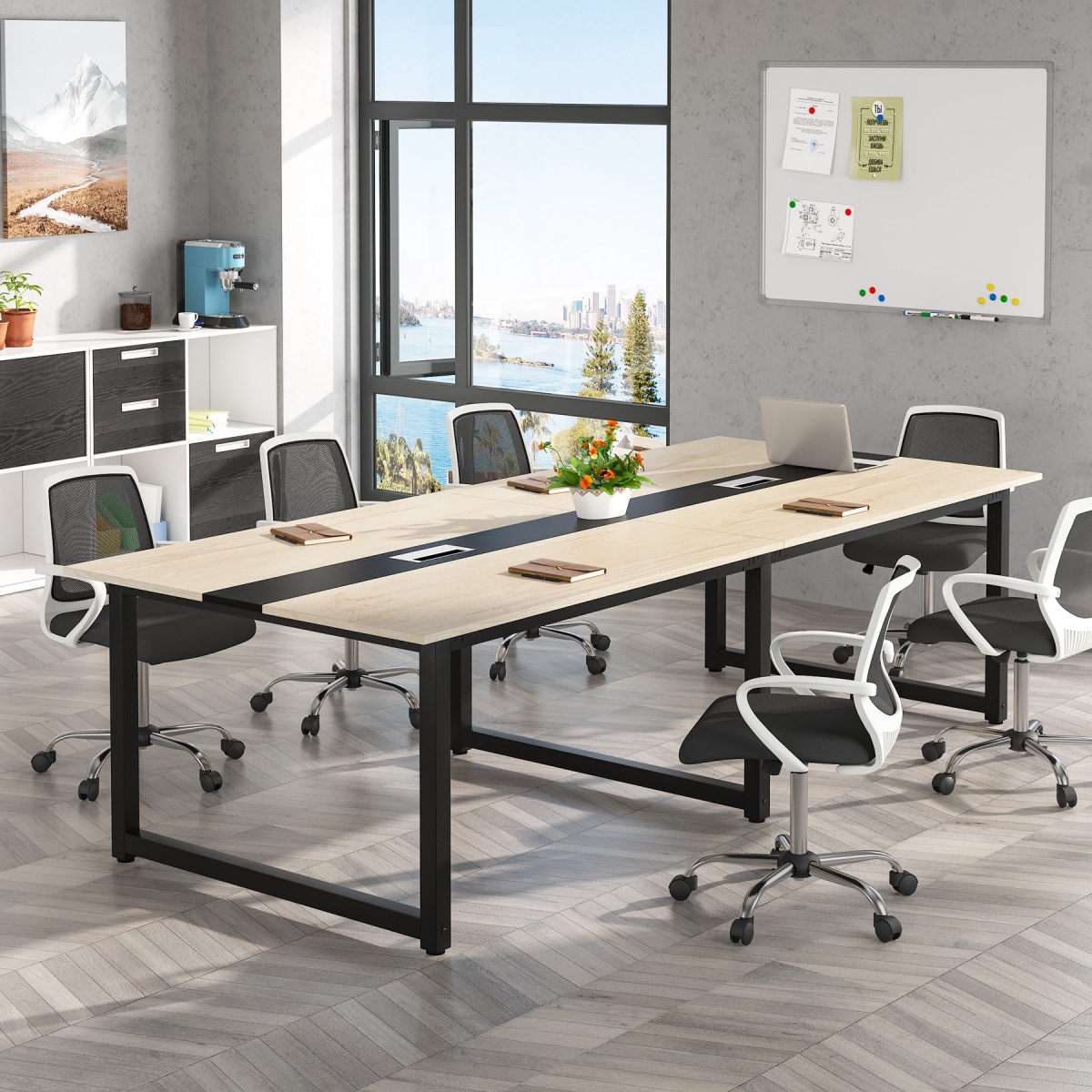Conference Table, 8FT Rectangle Meeting Table Seminar Table - Image 9