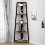 Corner Shelf, 70? Tall Corner Ladder Shelf Small Bookshelf - Image 4