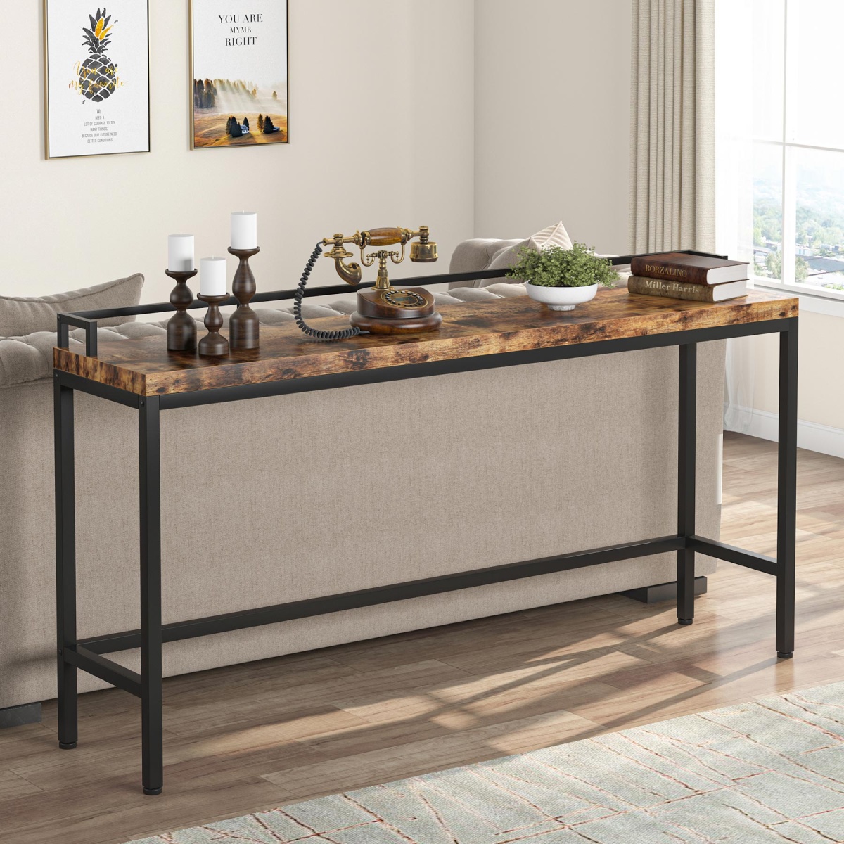 Console Table, 70.9 inch Extra Long Sofa Table - Image 5