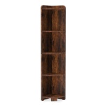 Corner Shelf, 5 Tier Wood Wall Corner Bookshelf Storage Rack - Image 11