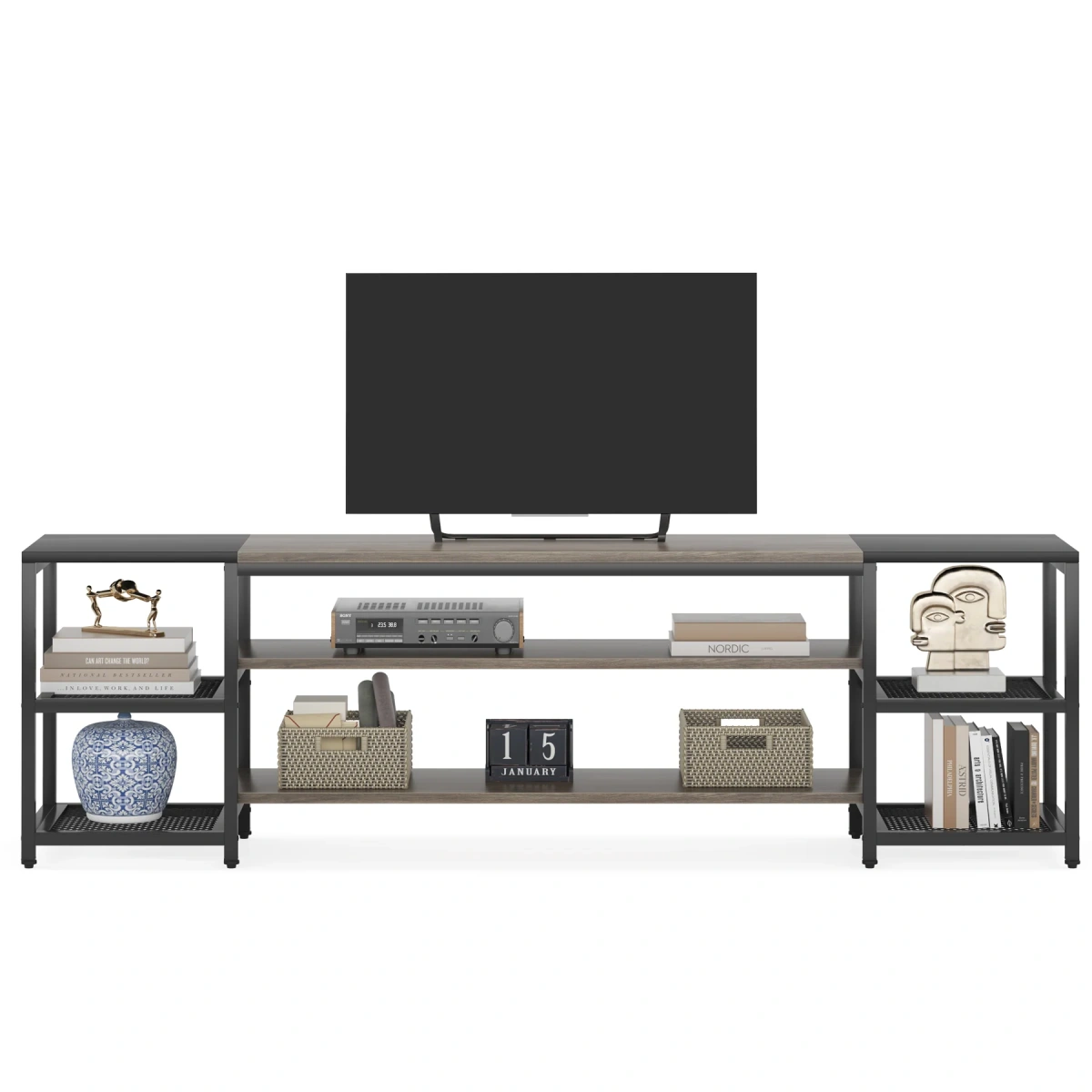 TV Stand, 3-Tier Media Entertainment Center for TV up to 85? - Image 1