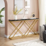 Console Table, 55? Modern Entryway Sofa Table with Gold Metal Legs - Image 9