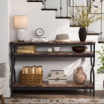 Console Table, 55? Sofa Table with 3-Tier Storage Shelves - Image 4