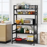Kitchen Baker?s Rack, 5-Tier Microwave Oven Stand with Hutch - Image 4