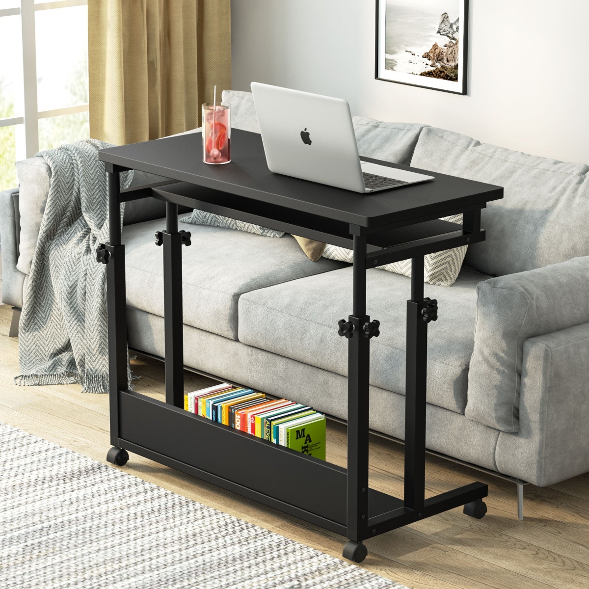 Height Adjustable Desk, Rolling Standing Desk Portable Desk - Image 11